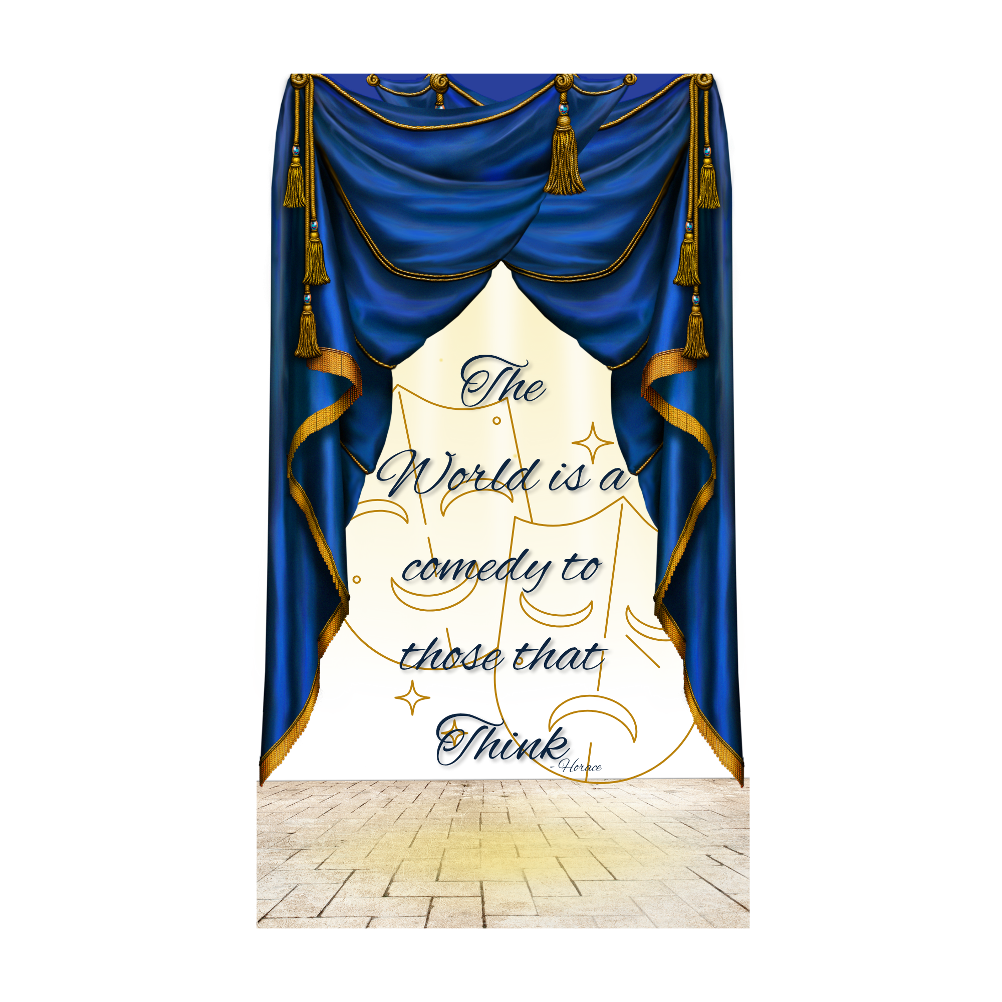 3" Sticker - The world is a comedy